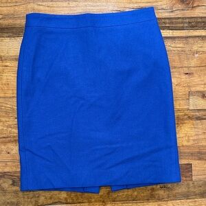 JCrew Wool Pencil Skirt in Cobalt Blue - size 6